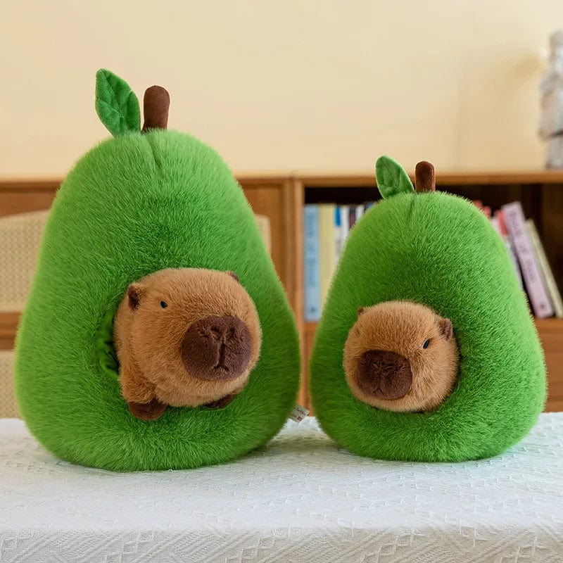 Avocado Capybara Plush Pillow