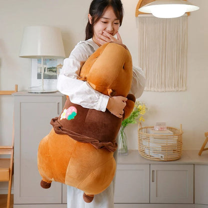 Giant Cozy Capybara Plush Pillow with Hoodie