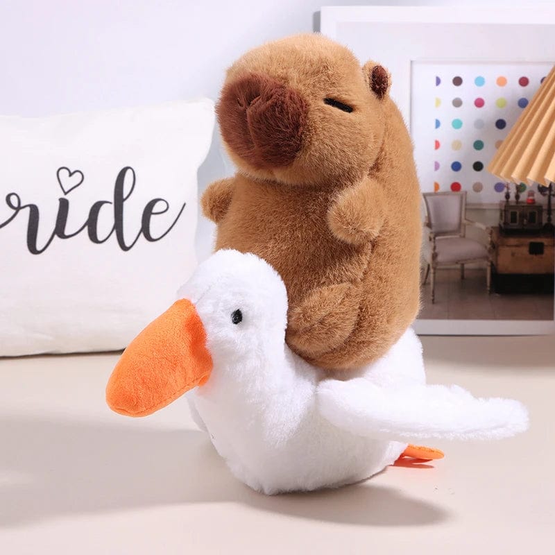 Capybara & Duck Ride-On Plush Toy