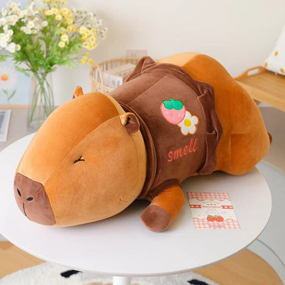 Giant Cozy Capybara Plush Pillow with Hoodie