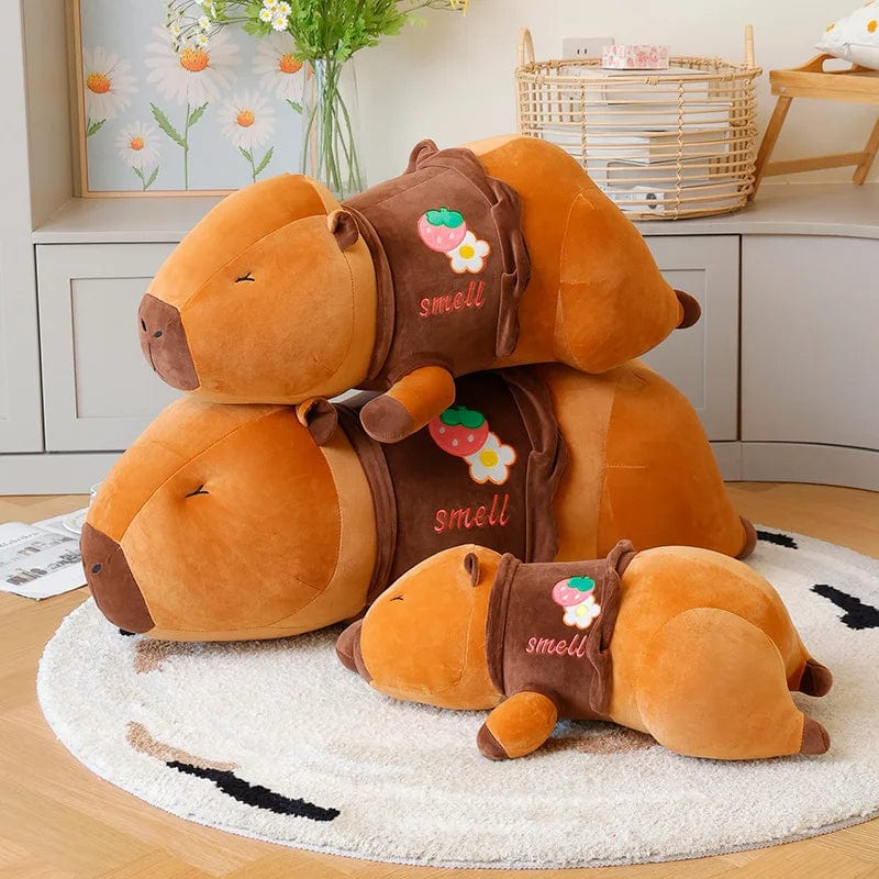 Giant Cozy Capybara Plush Pillow with Hoodie