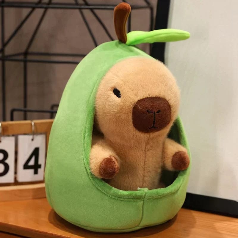 Capybara Plush Toy with Fruit Hut