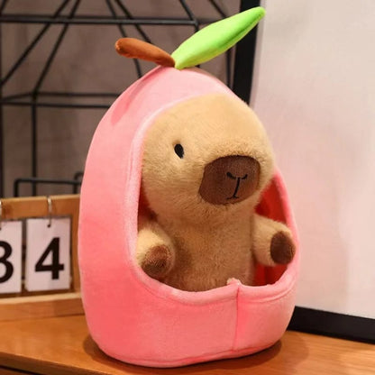 Capybara Plush Toy with Fruit Hut