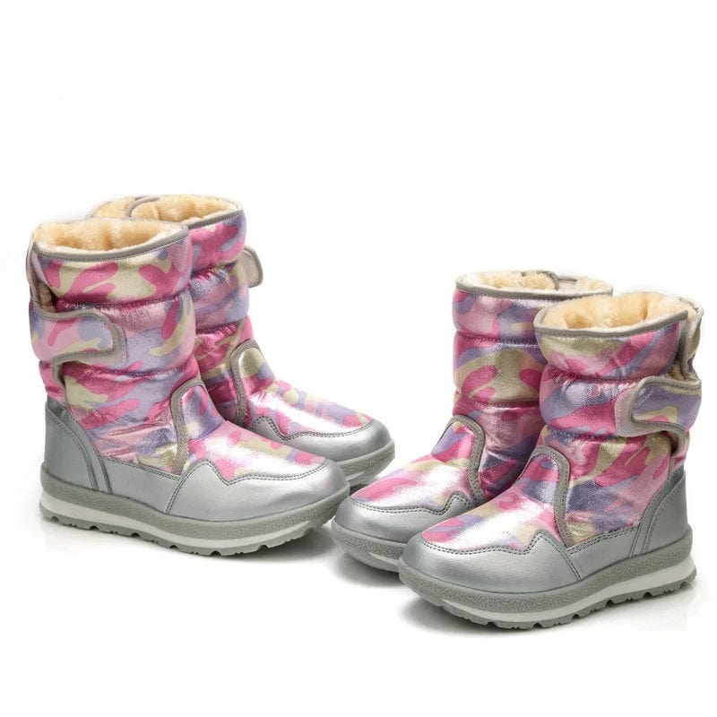 Waterproof Kids Snow Boots - Camouflage