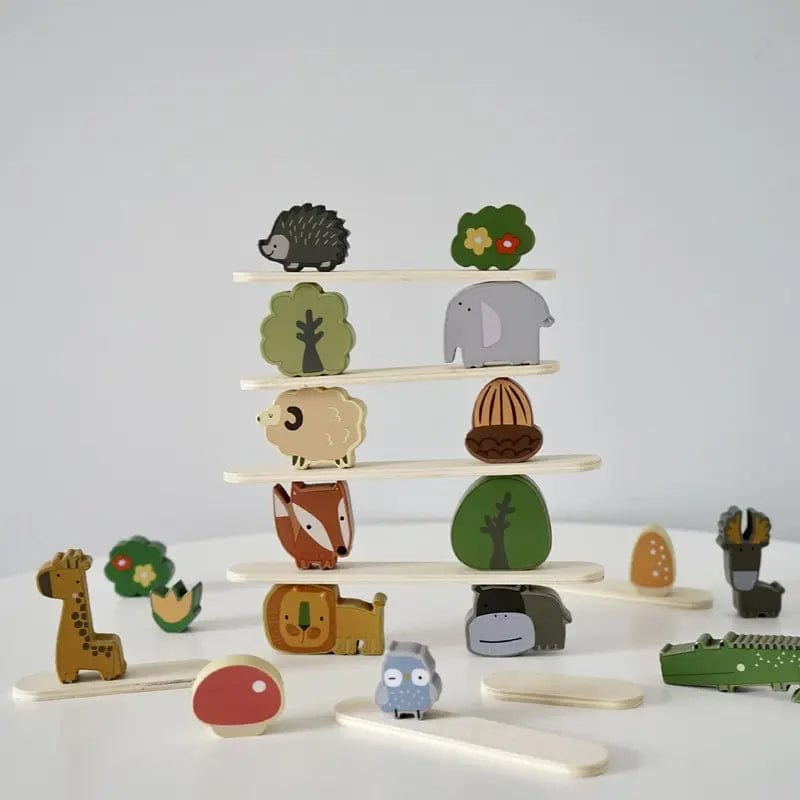 Wooden Toy Animal Balance Stacking Set