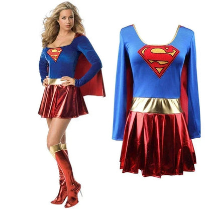 Supergirl Heroine Dress Cosplay Costume