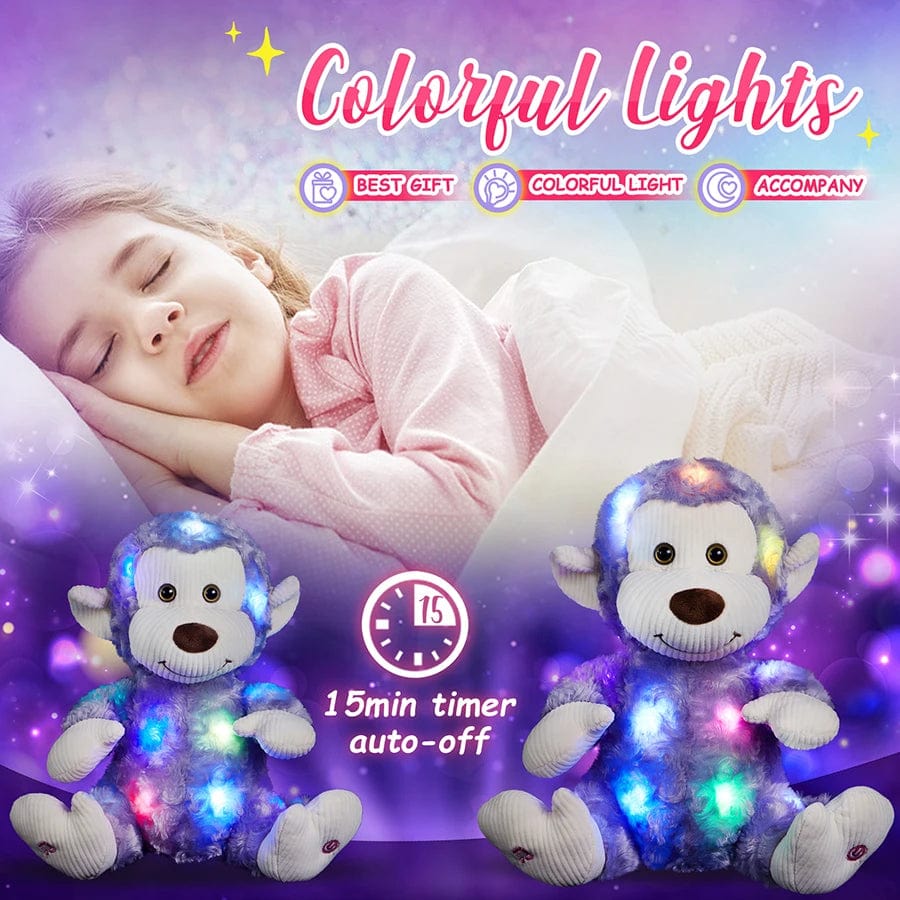 Glow Monkey - LED Light-Up Stuffed Animal