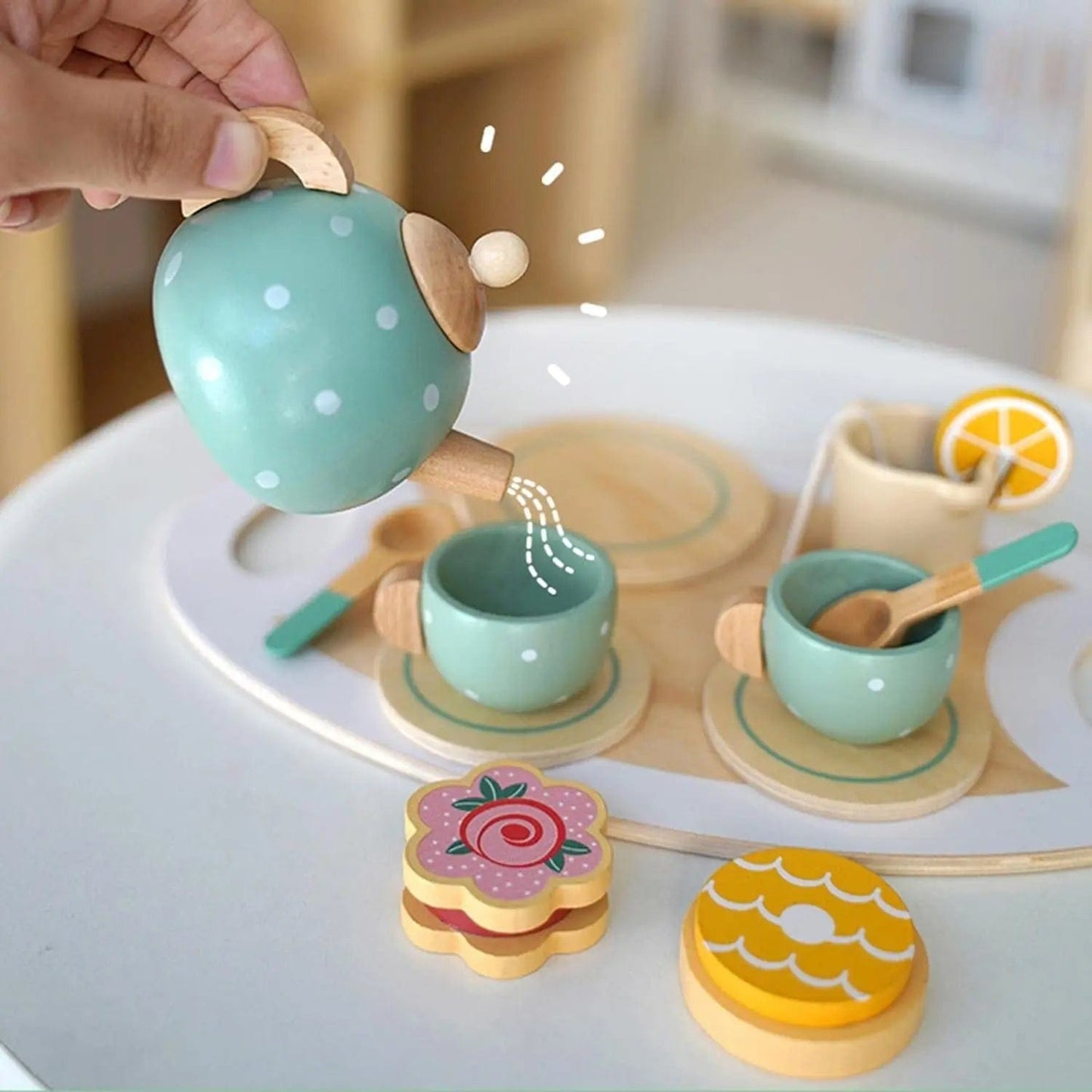 Wooden Toy Tea Party Set