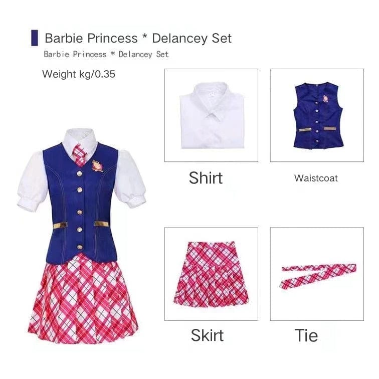 Barbie Costume School Uniform Outfit