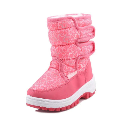 Waterproof Kids Snow Boots with Wool Lining