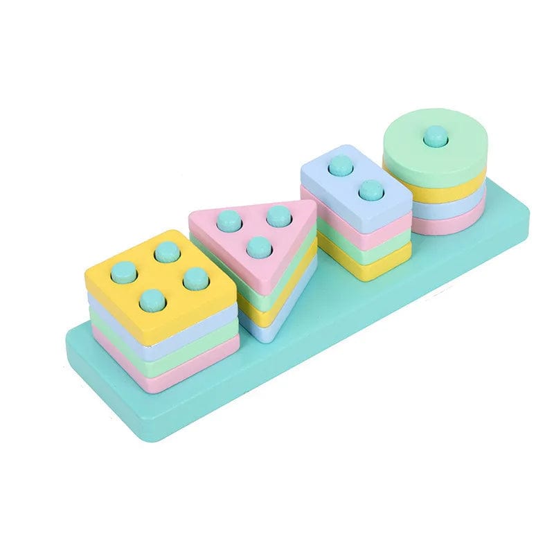 Shape Stacker - Montessori Wooden Blocks Toy