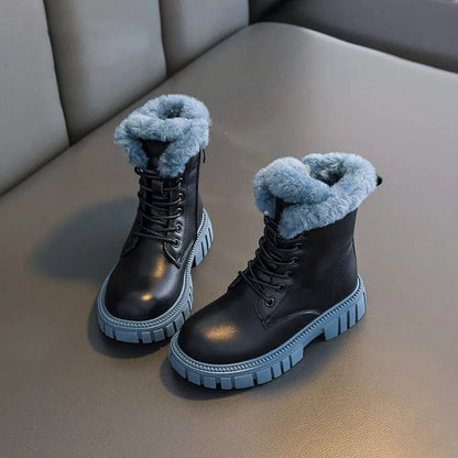 Girls' Faux Fur Winter Snow Boots