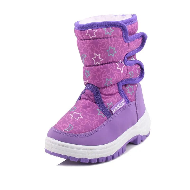 Waterproof Kids Snow Boots with Wool Lining