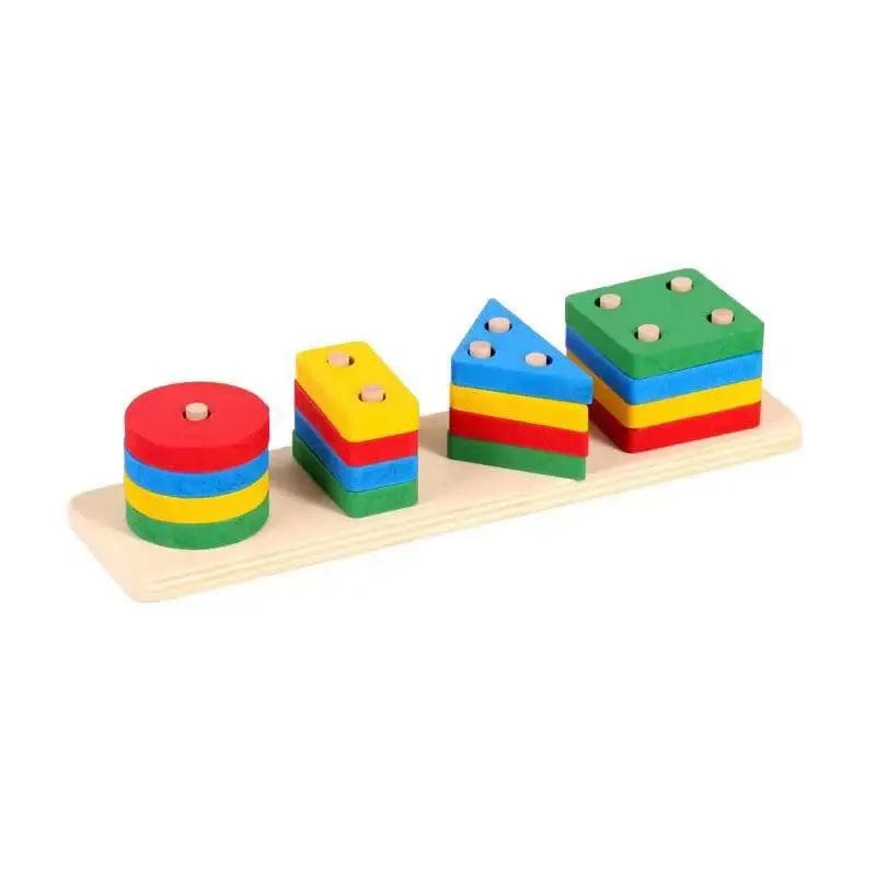 Shape Stacker - Montessori Wooden Blocks Toy