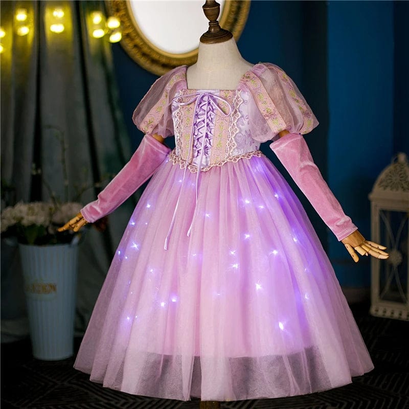 Rapunzel Princess Dress with Lights