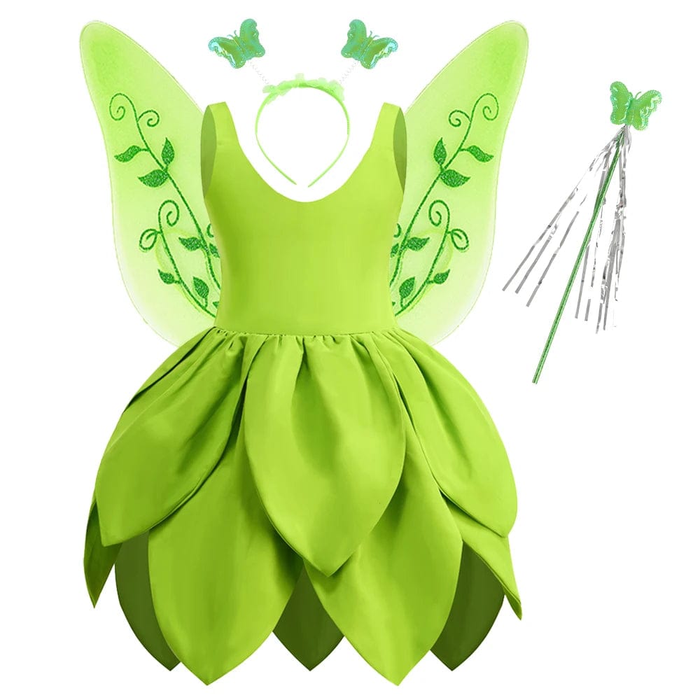 Fairy Costume Girls Fancy Tinkerbell Dress