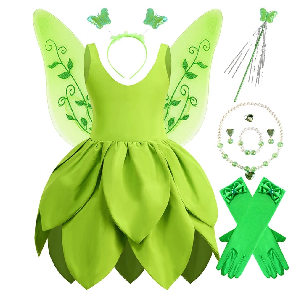 Fairy Costume Girls Fancy Tinkerbell Dress