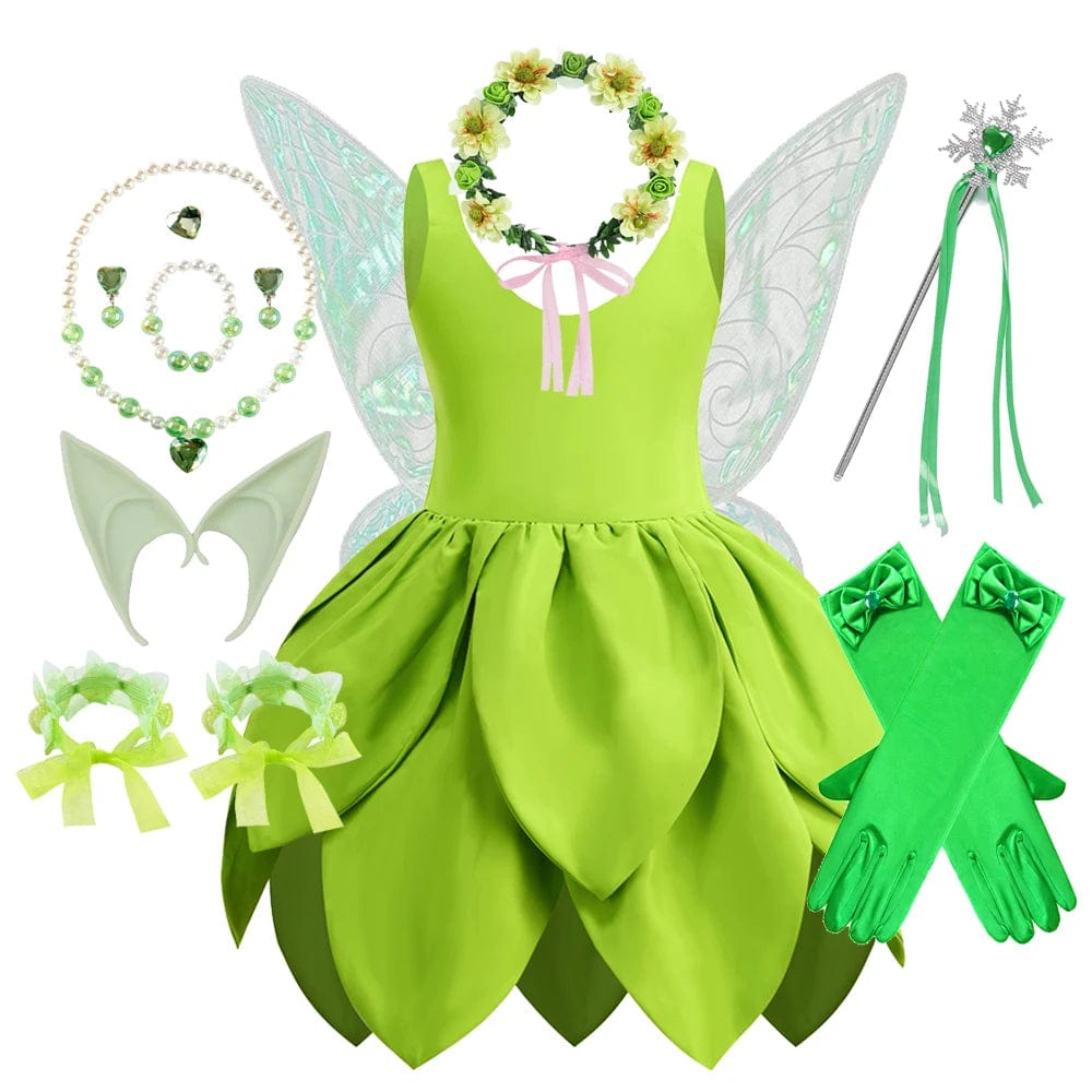 Fairy Costume Girls Fancy Tinkerbell Dress