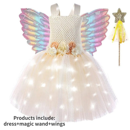 Fairy Costume Girls Fairy Tutu Dress with Wings