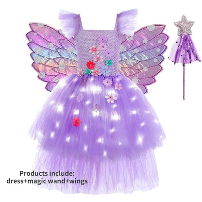 Fairy Costume Girls Fairy Tutu Dress with Wings