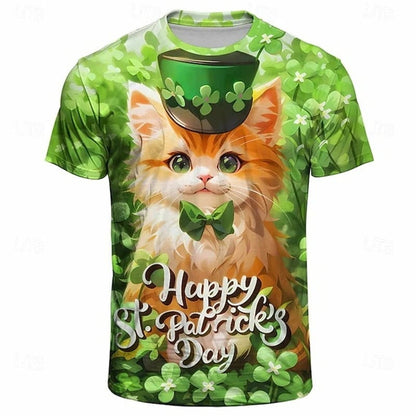 St. Patrick’s Day Cat Tee – Irish Vibes Purrsonified