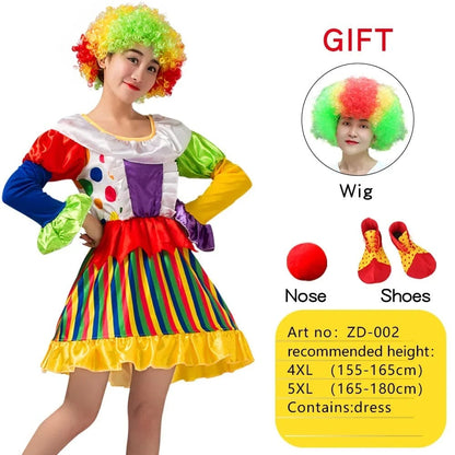 Clown Costume Rainbow Circus