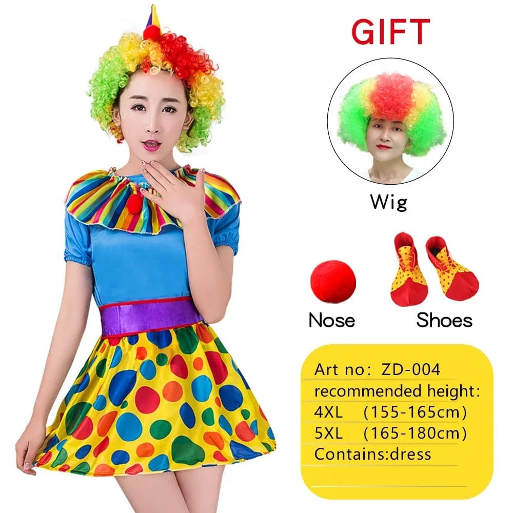 Clown Costume Rainbow Circus