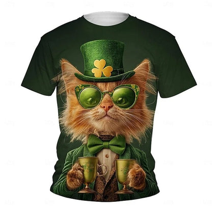 St. Patrick’s Day Cat Tee – Irish Vibes Purrsonified