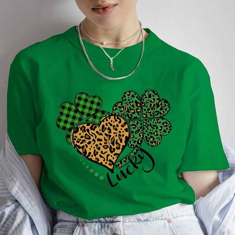 Women's St. Patrick's Day Graphic Tee - Lucky Heart Design