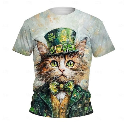 St. Patrick’s Day Cat Tee – Irish Vibes Purrsonified