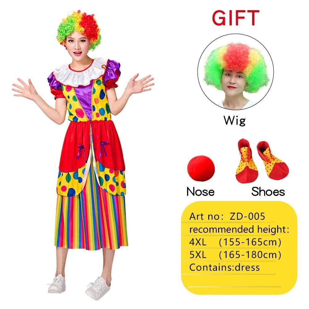 Clown Costume Rainbow Circus