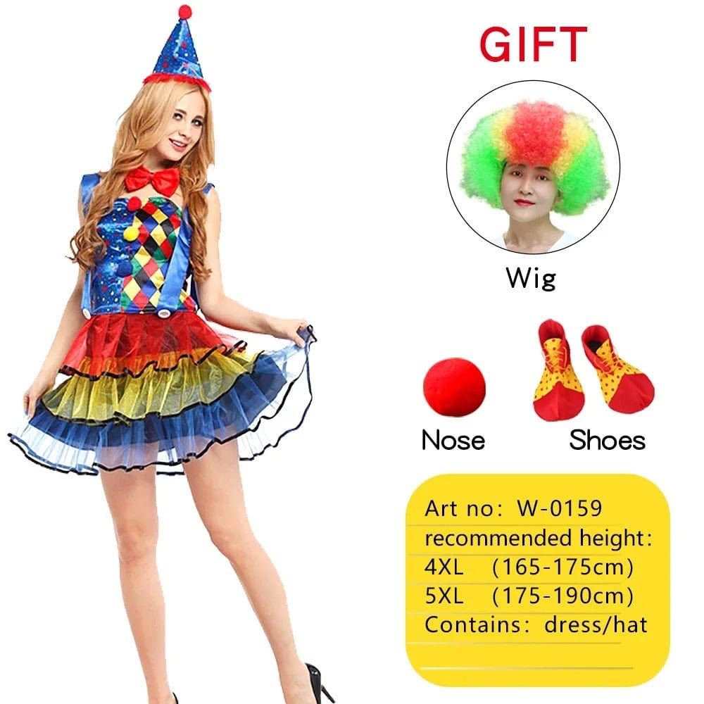 Clown Costume Rainbow Circus