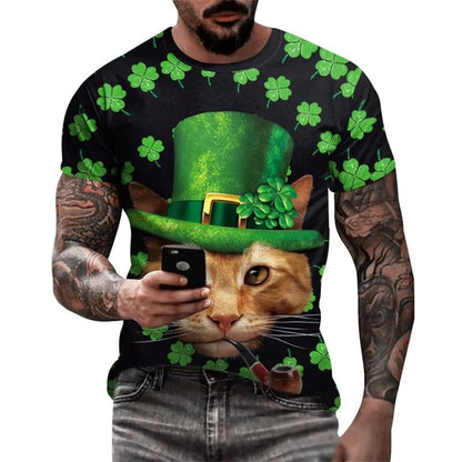 St. Patrick's Day Shamrock Style Men's Shirt