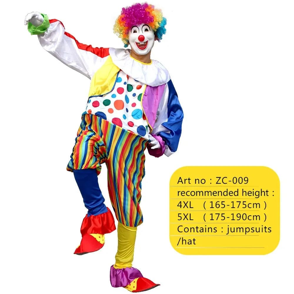 Clown Costume Fancy Dress Up TV Show Video Program Carnival Party