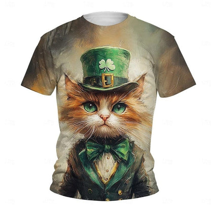 St. Patrick’s Day Cat Tee – Irish Vibes Purrsonified