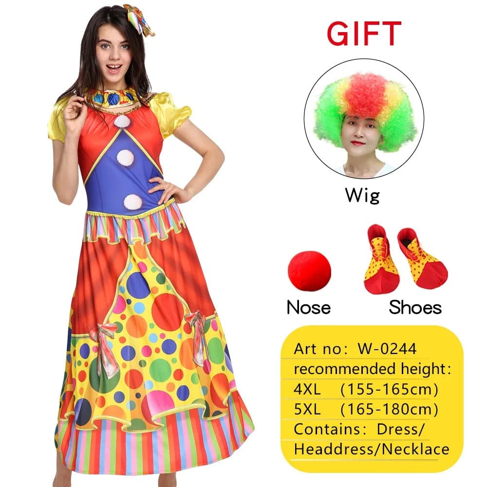 Clown Costume Rainbow Circus