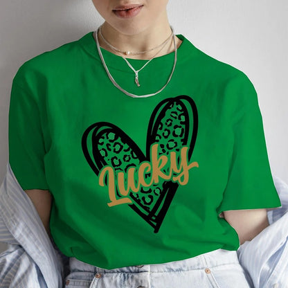 Women's St. Patrick's Day Graphic Tee - Lucky Heart Design