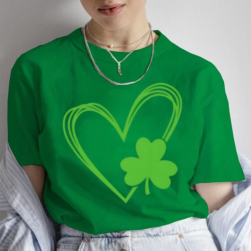 Women's St. Patrick's Day Graphic Tee - Lucky Heart Design