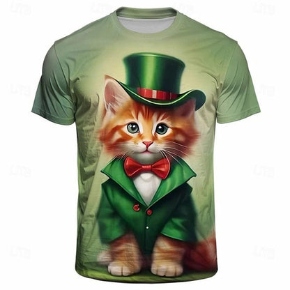 St. Patrick’s Day Cat Tee – Irish Vibes Purrsonified