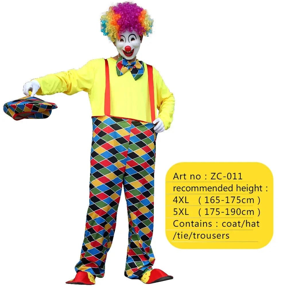 Clown Costume Fancy Dress Up TV Show Video Program Carnival Party