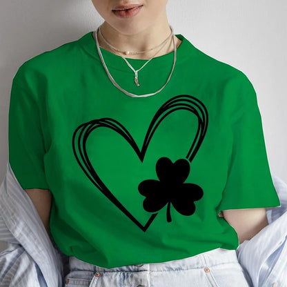 Women's St. Patrick's Day Graphic Tee - Lucky Heart Design