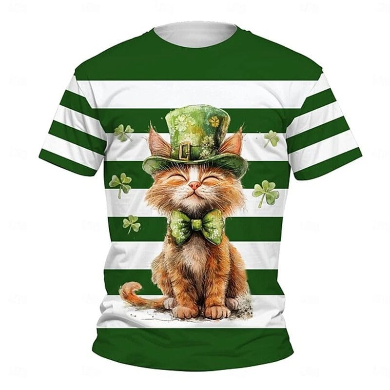 St. Patrick’s Day Cat Tee – Irish Vibes Purrsonified