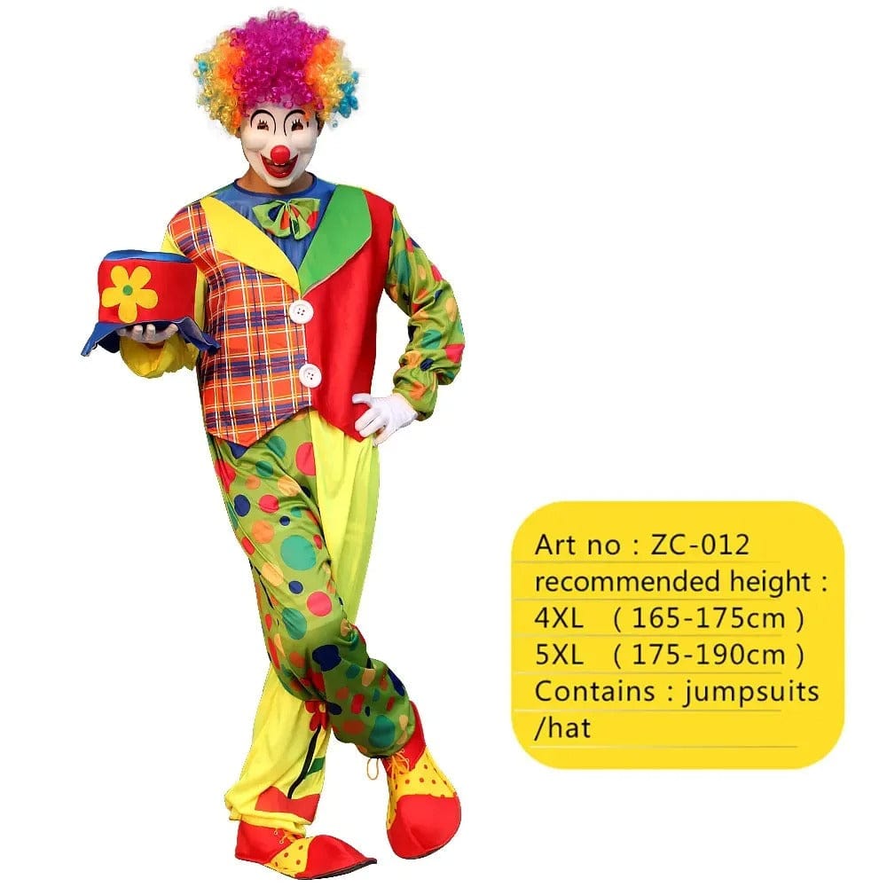 Clown Costume Fancy Dress Up TV Show Video Program Carnival Party