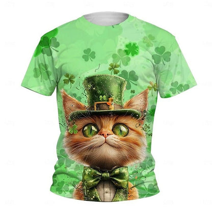 St. Patrick’s Day Cat Tee – Irish Vibes Purrsonified