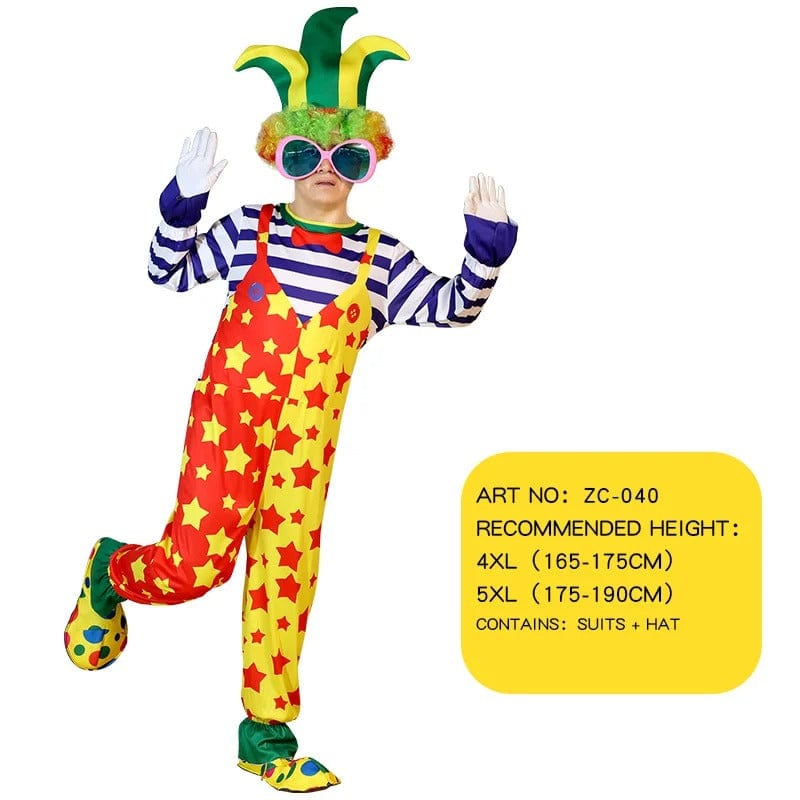 Clown Costume Fancy Dress Up TV Show Video Program Carnival Party