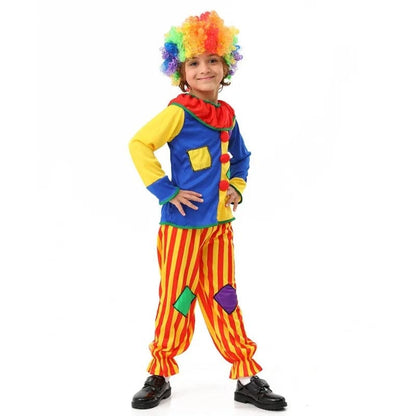 Clown Costume Kids Cosplay Costumes Wig Boy