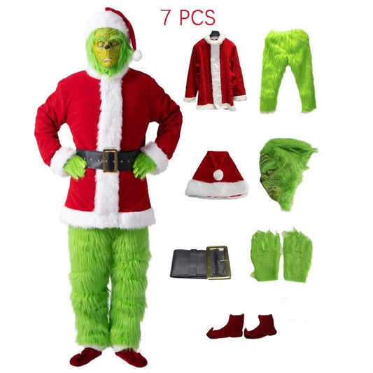 Grinch Costume Green Fur Monster