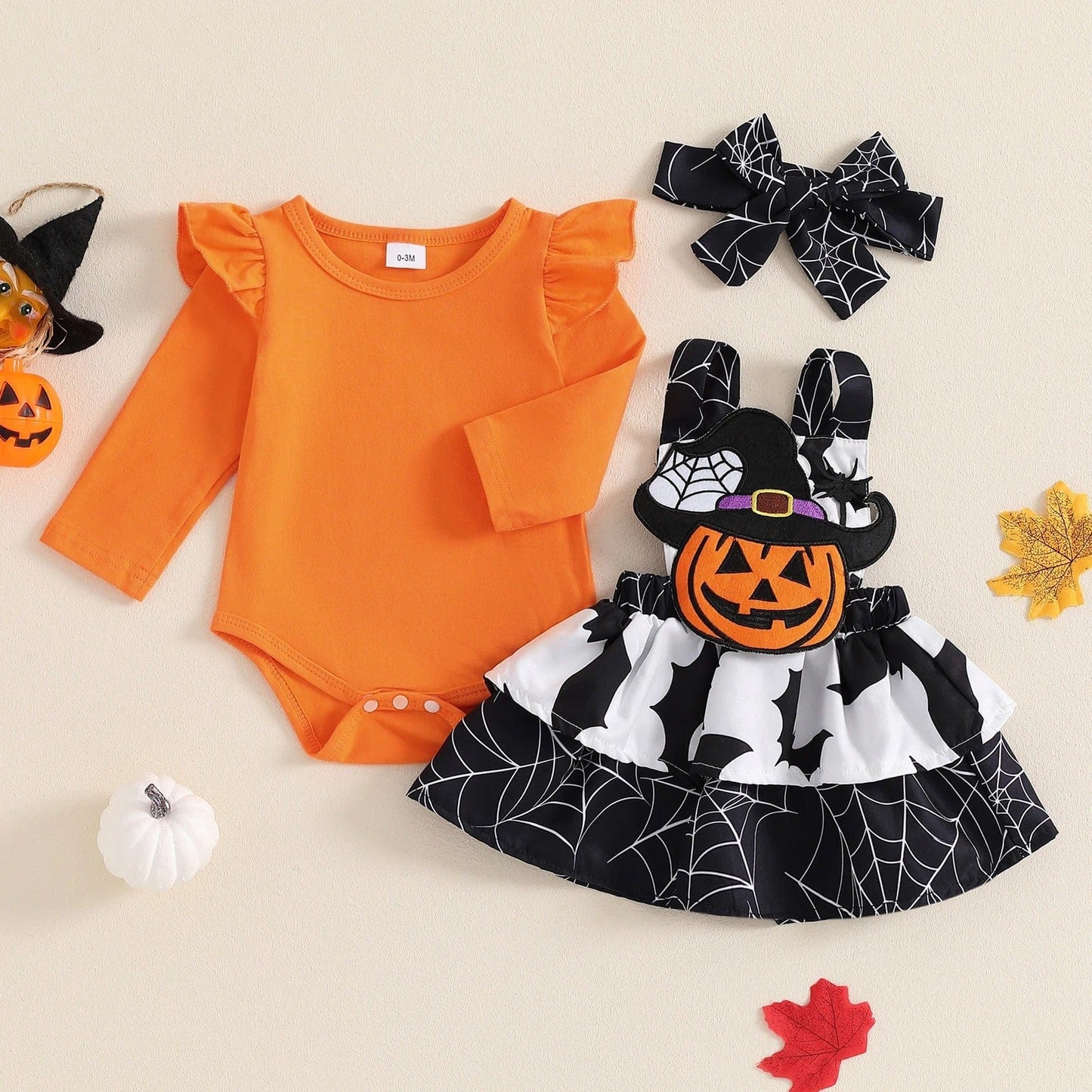 Baby Halloween Costume Sets Romper Bat Pumpkin Ghost