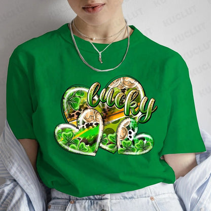 Women's St. Patrick's Day Graphic Tee - Lucky Heart Design