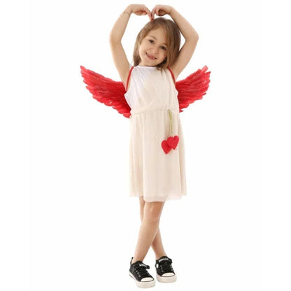 Angel Costume Kids Cute Cherub Red Wing